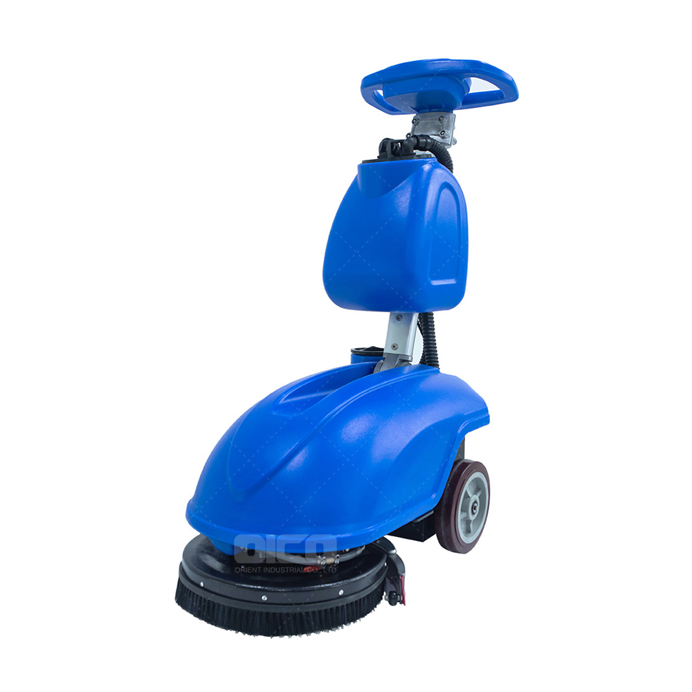 Hand-Push Foldable Battery Use Home Floor Cleaning Scrubber