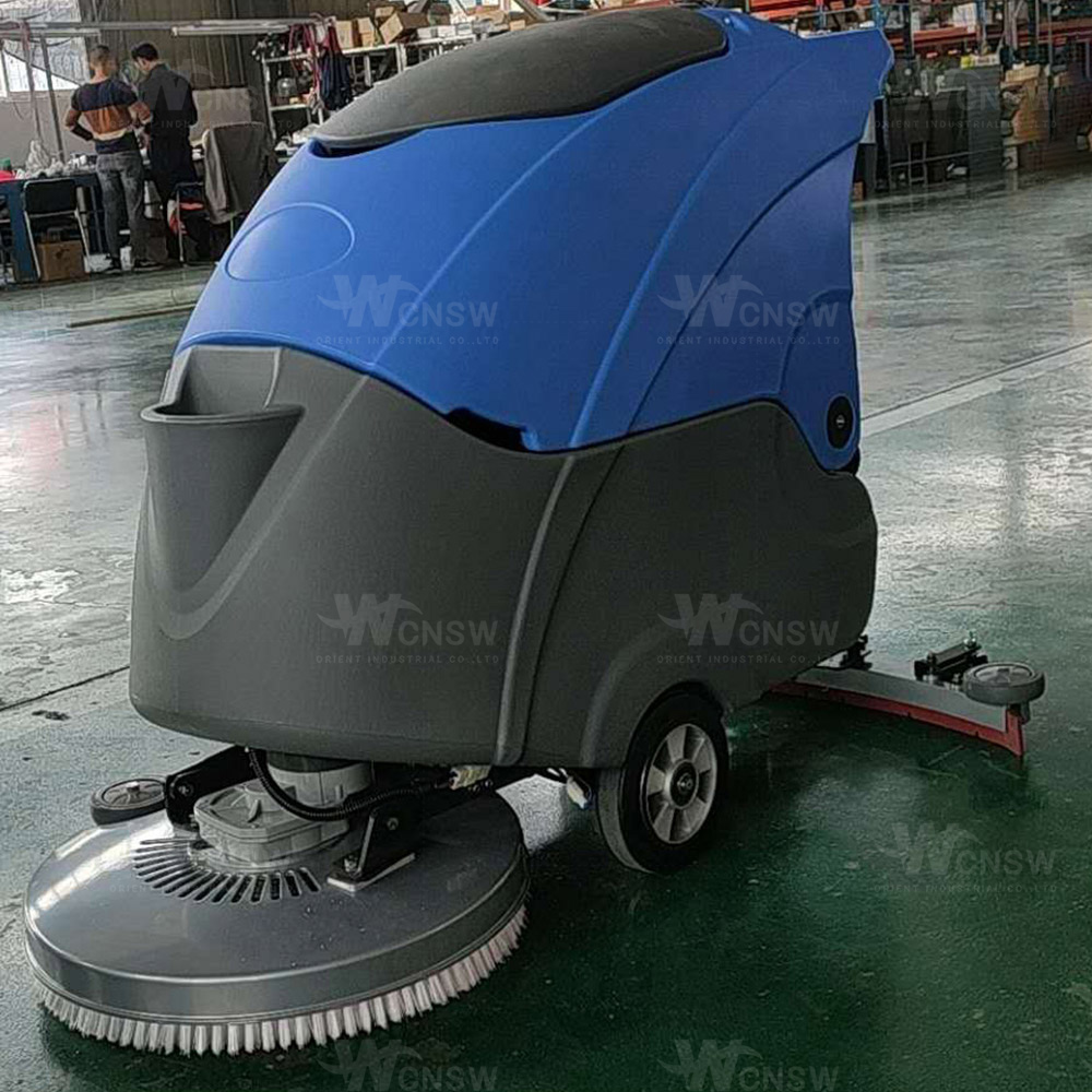 Commercial use hand push battery use floor scrubber floor Washing Machine