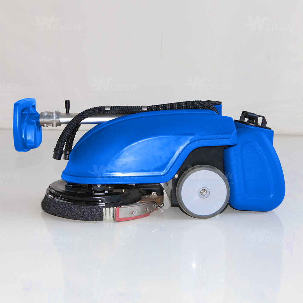Hand-Push Foldable Battery Use Home Floor Cleaning Scrubber
